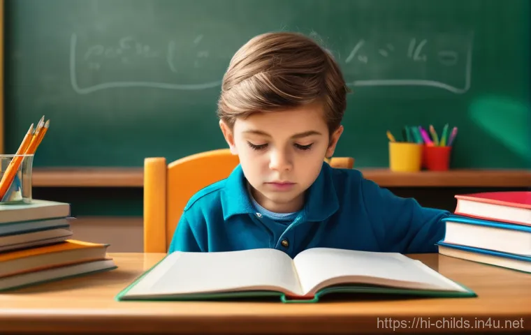 아동심리상담과 ADHD 치료 사례 - **Prompt:** A vivid, realistic illustration of a child, approximately 8-10 years old, sitting at a s...