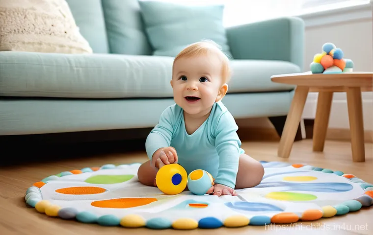 아동심리학 이론과 실제 활용법 - **Sensory Exploration of a Toddler**
    "A wide-angle, brightly lit, high-resolution photograph of ...