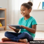 아동심리상담사에게 필요한 자기계발 - **Prompt:** A heartwarming and visually appealing image of a cheerful young child, approximately 7-8...